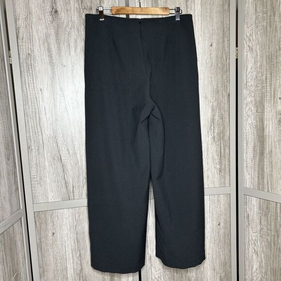 Matthildur  Pants Black Patch Pockets Made in Peru Wide Leg - Picture 6 of 9